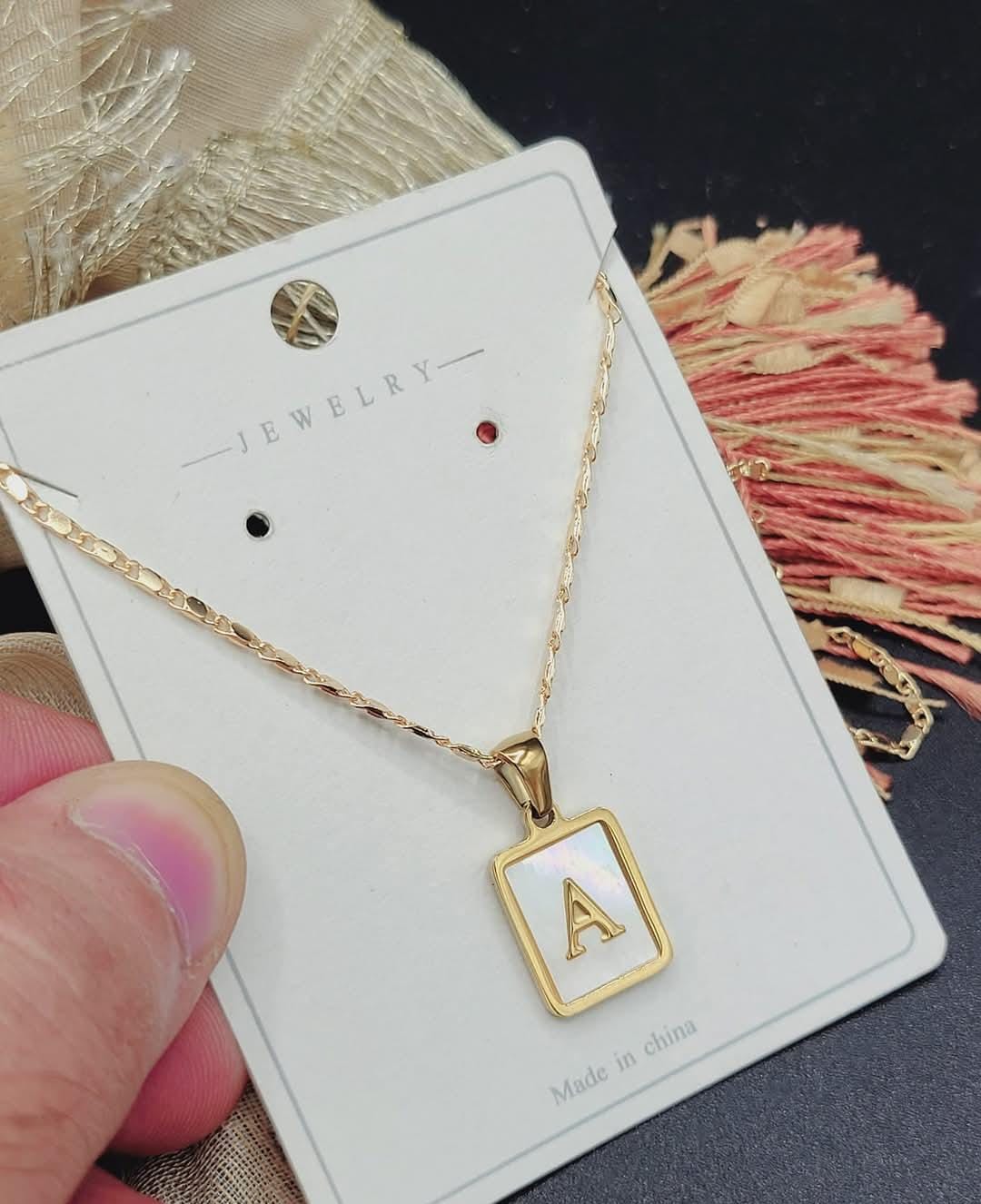 "A" INITIAL NECKLACE