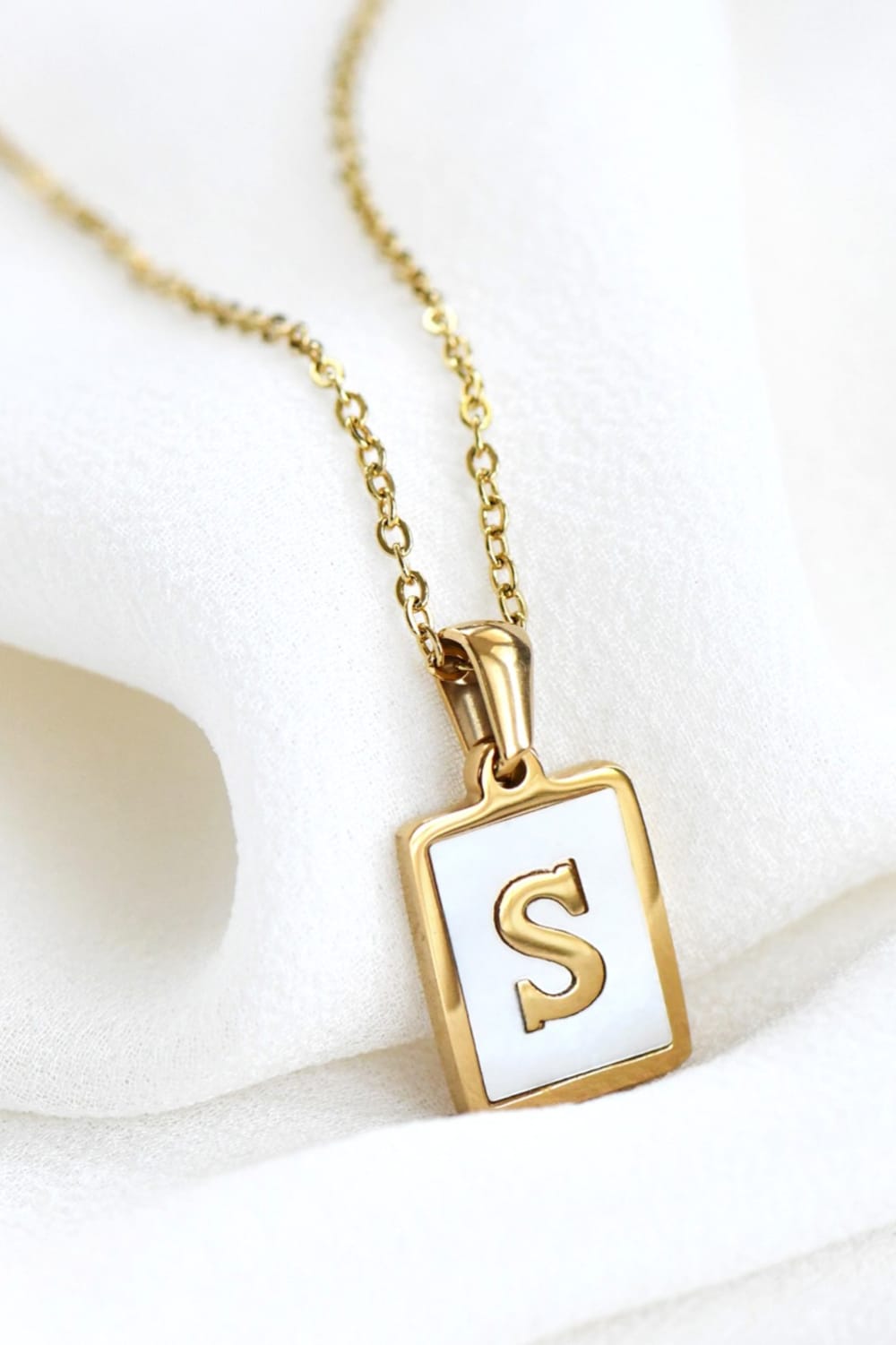 "S" INITIAL NECKLACE