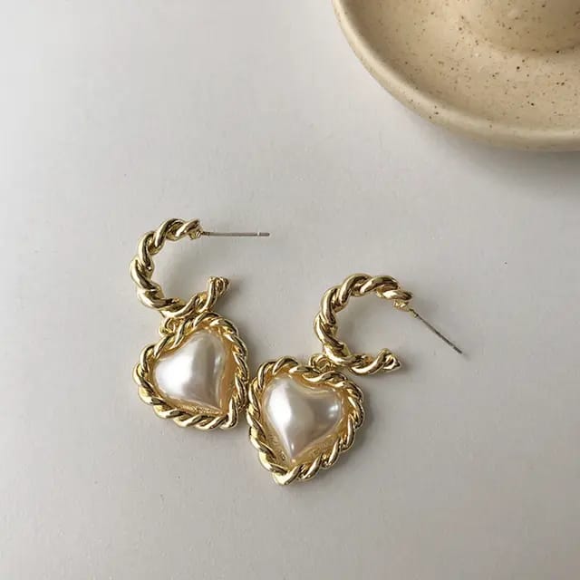 HEART HOOP EARRINGS