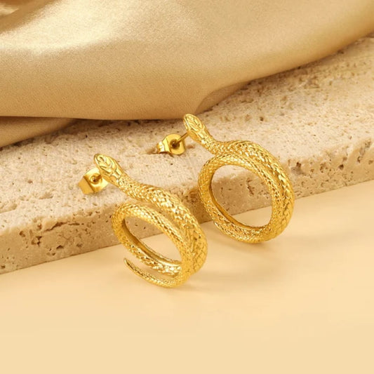 GOLDEN SNAKE HOOPS