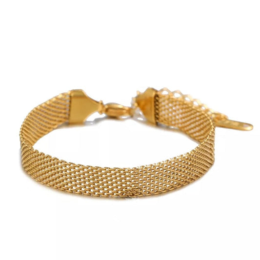 GOLDEN ELEGANCE MESH BRACELET