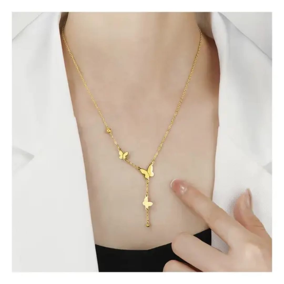 GOLDEN BUTTERFLY Y NECKLACE